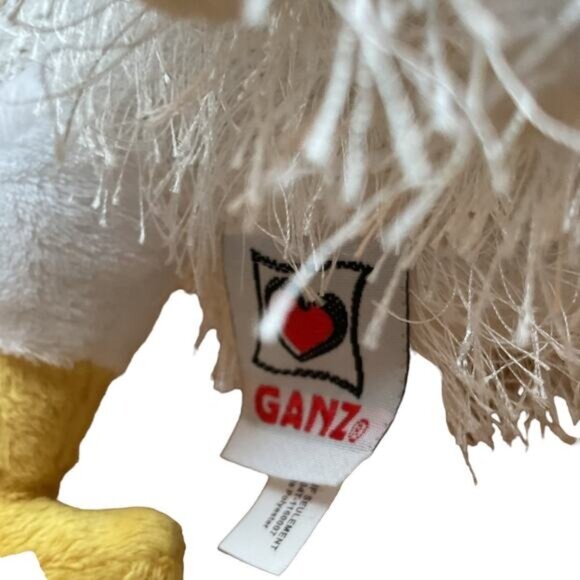 Ganz Webkinz Fluffy White Chicken Plush Toy 8" - Picture 4 of 5